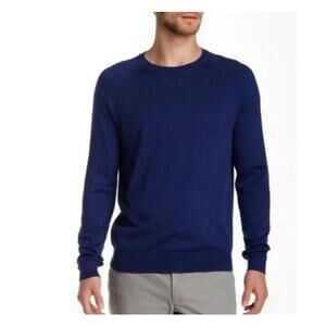 VINCE Mens Sweater XL Cotton Crew Navy Lightweight Basic Capsule Normcore Staple